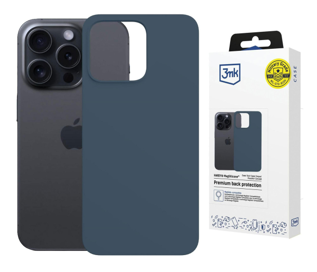 3MK Hardy MagSilicone Royal Blue do iPhone 15 Pro 5903108661553 - 1344438 - zdjęcie